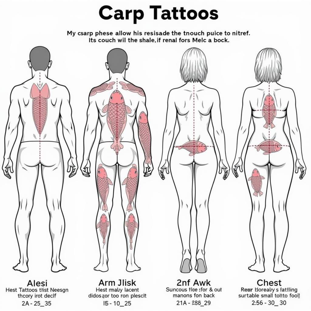 Tổng hợp các vị trí xăm hình cá chép phù hợp cho cả nam và nữ trên cơ thể