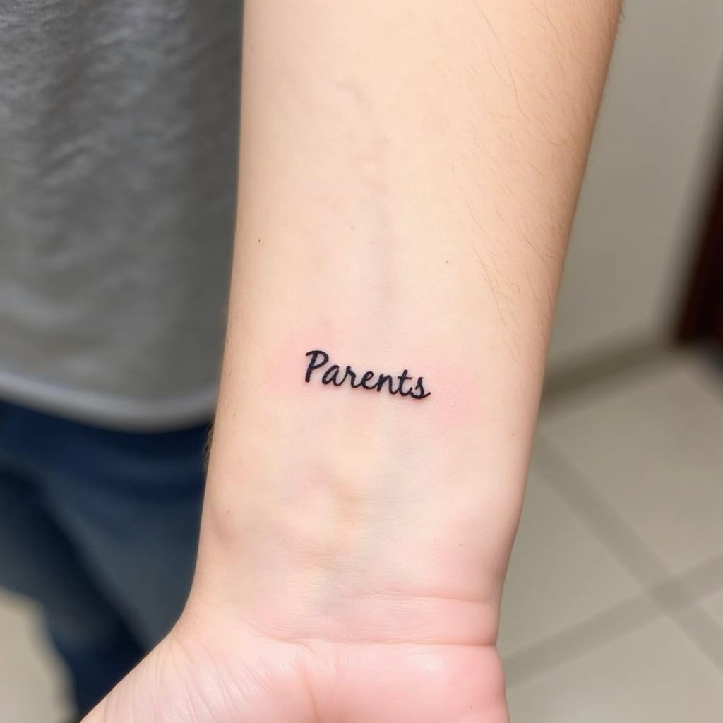 Vị trí xăm hình chữ cổ tay giản dị