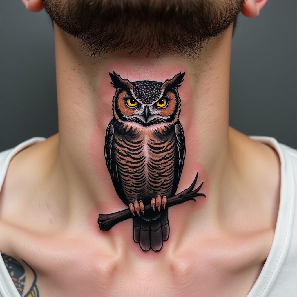 Hình xăm ở cổ tạo cá tính nổi bật Hình xăm ở cổ tạo cá tính nổi bật