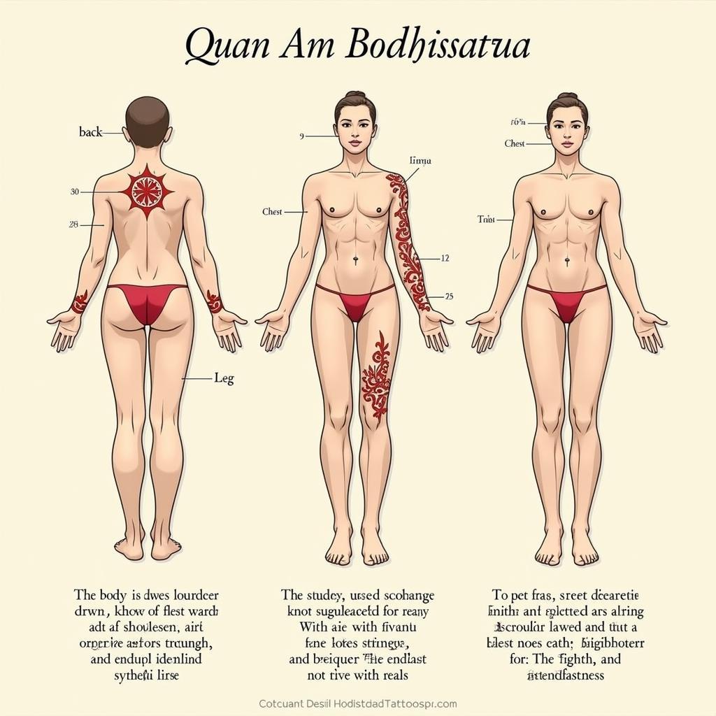 Các vị trí xăm hình Quan Âm Bồ Tát phổ biến trên cơ thể và ý nghĩa