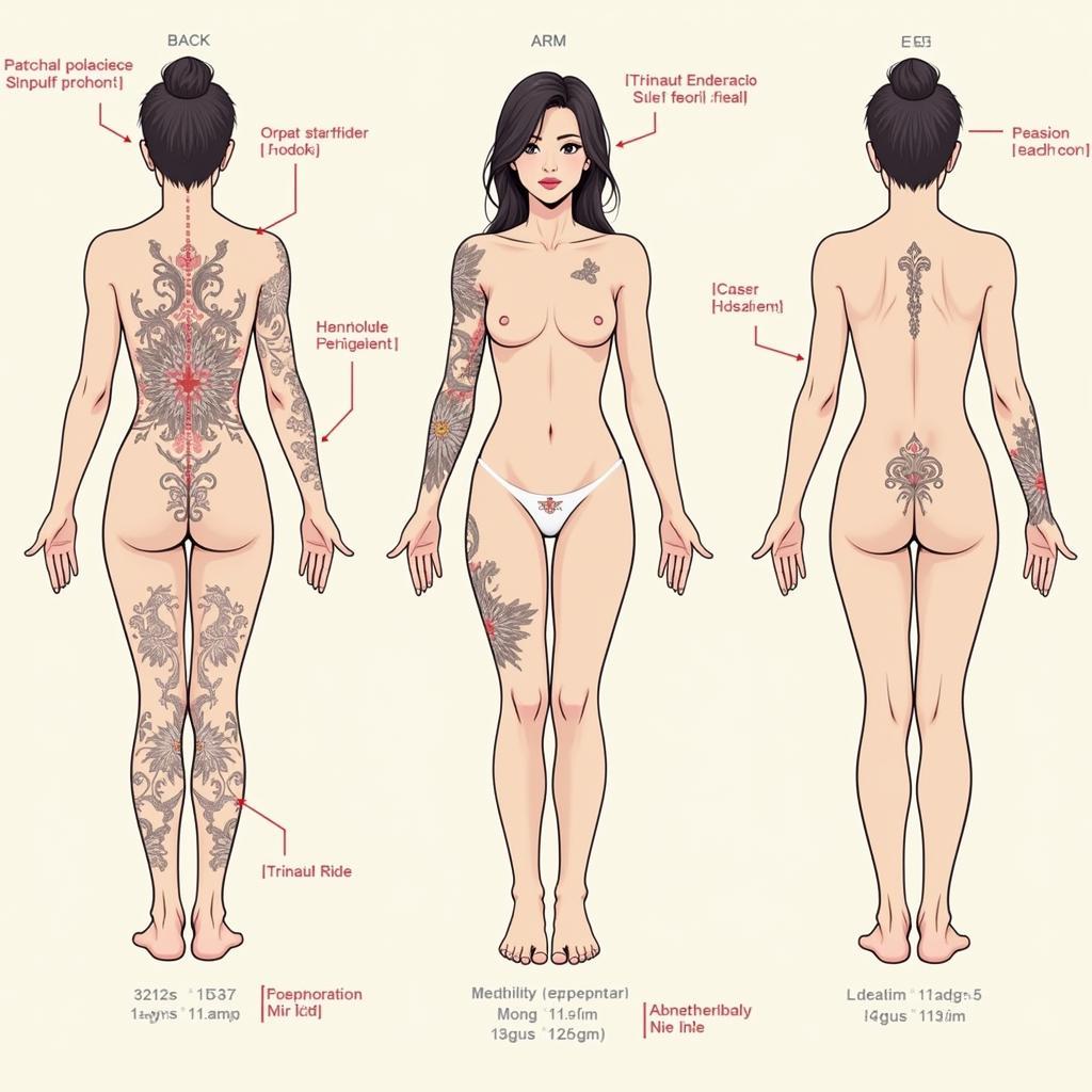 Vị trí xăm hình Triệu Tử Long phổ biến trên cơ thể nam và nữ