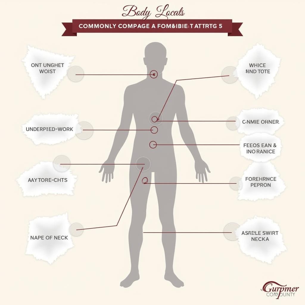 Các vị trí xăm hình mũi tên la bàn đẹp và được ưa chuộng trên cơ thể