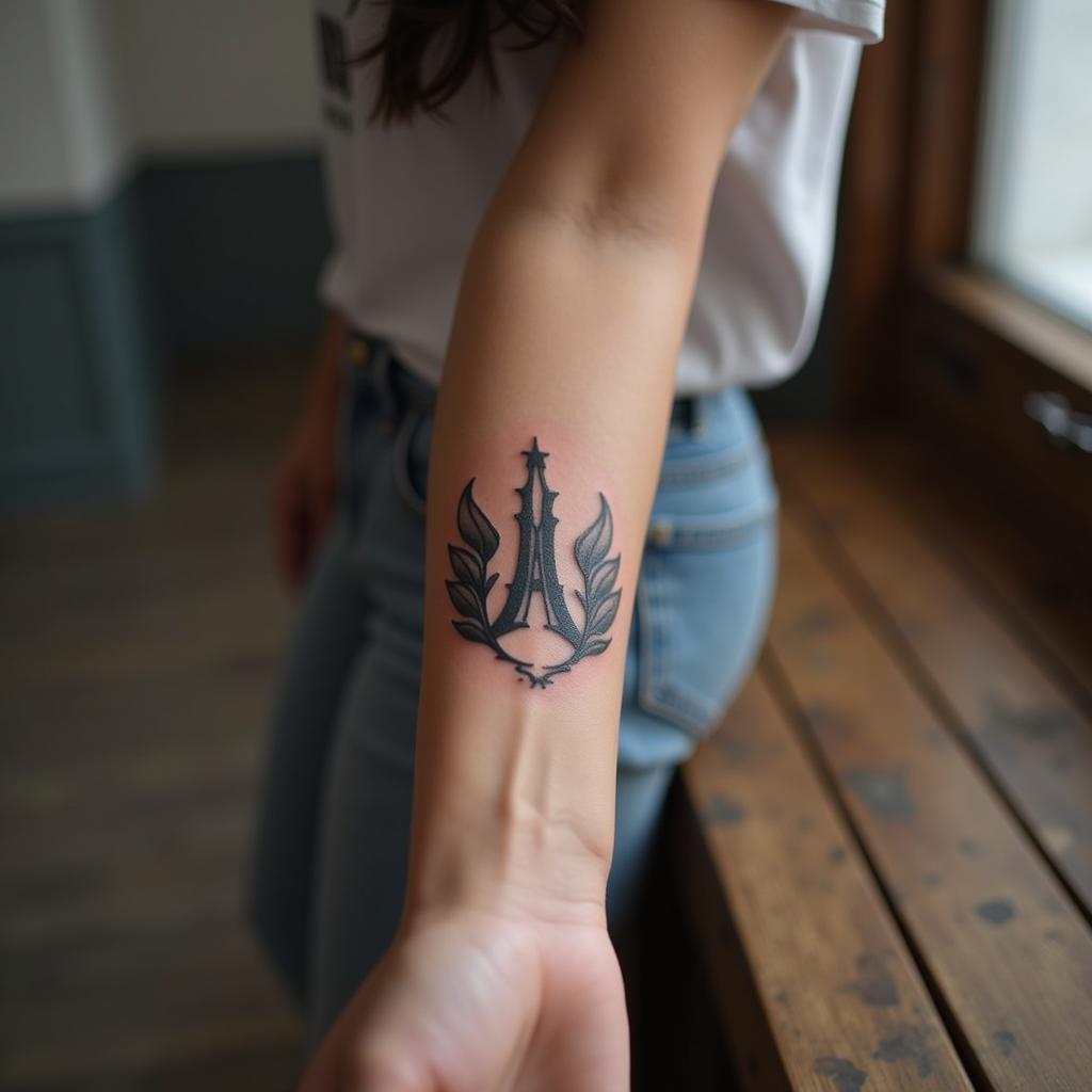 Hình xăm ở tay vị trí dễ khoe dành cho nữ