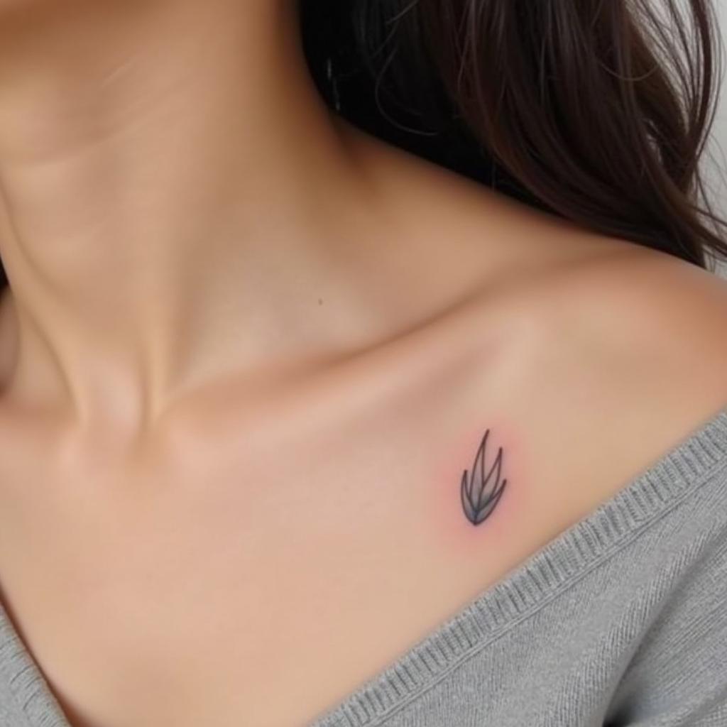 Vi trí xăm vai nữ xương quai xanh nhỏ nhắn gợi cảm