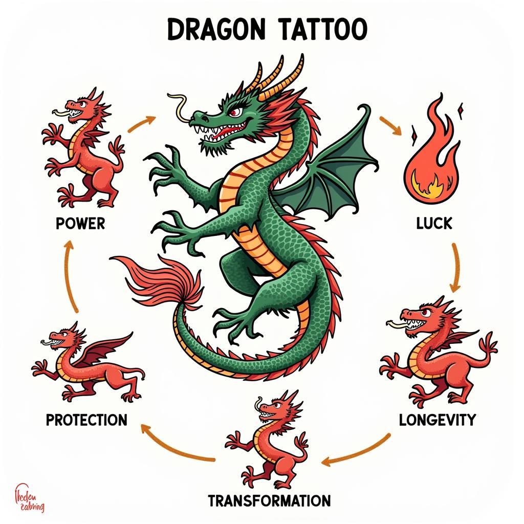 Ý nghĩa biểu tượng hình xăm cá rồng trong văn hóa phương Đông và phong thủy