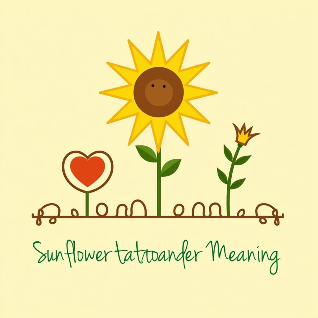 Ý nghĩa biểu tượng hình xăm hoa hướng dương tượng trưng cho sự lạc quan, trung thành và sức sống