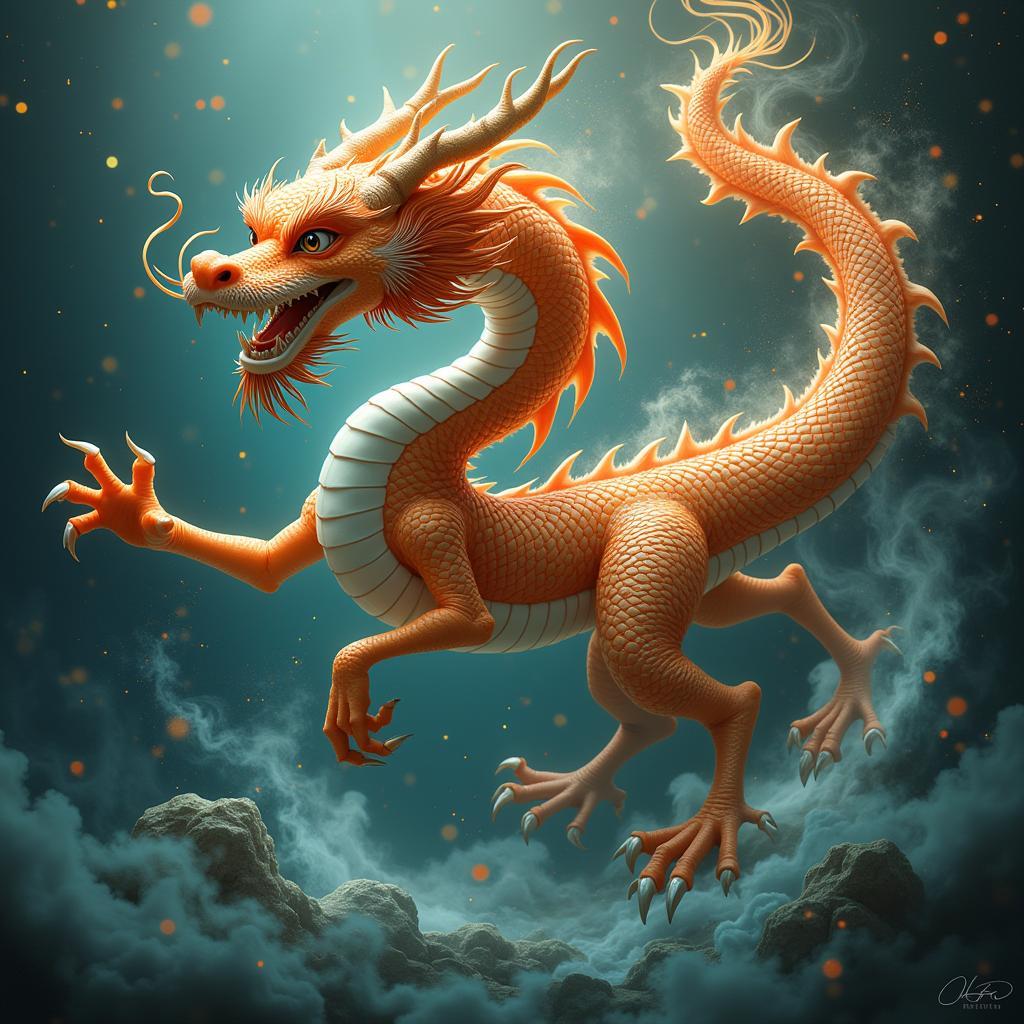 Hinh anh rong chau a tuong trung quyen luc va may man