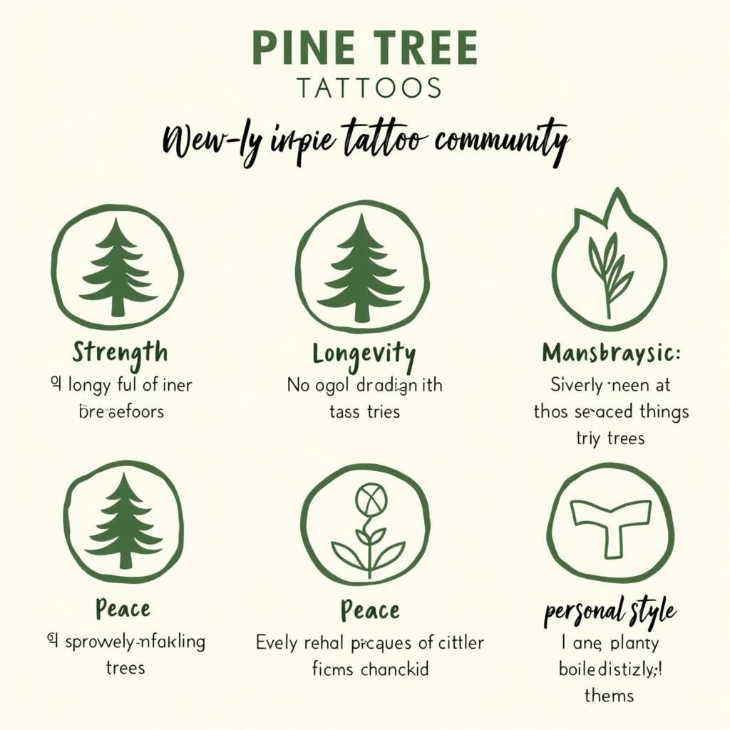 Ý nghĩa hình xăm cây tùng trong giới tattoo thể hiện sự mạnh mẽ và mong muốn trường thọ