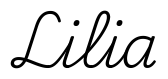 lilia签名范例