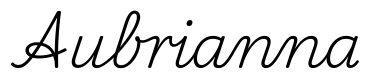 aubrianna签名范例