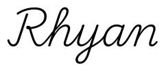 rhyan签名范例