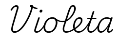 violeta签名范例