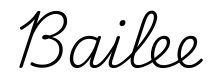 bailee签名范例