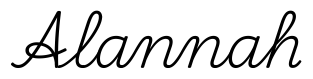 alannah签名范例