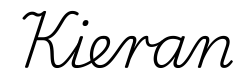 kieran签名范例