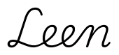 leen签名范例