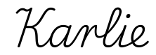 karlie签名范例