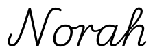 norah签名范例