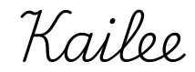 kailee签名范例