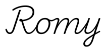 romy签名范例