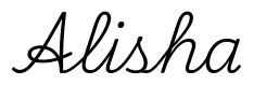 alisha签名范例