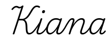 kiana签名范例