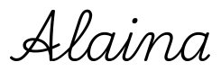 alaina签名范例