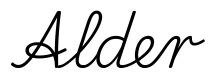 alder签名范例