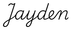 jayden签名范例