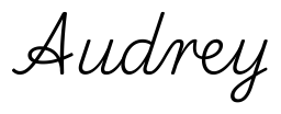 audrey签名范例
