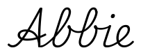 abbie签名范例