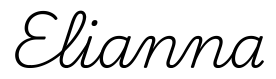 elianna签名范例