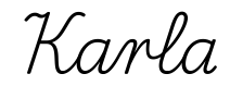 karla签名范例