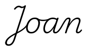 joan签名范例