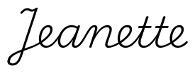jeanette签名范例
