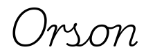 orson签名范例