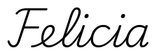 felicia签名范例