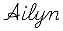 ailyn签名范例