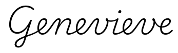 genevieve签名范例