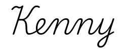 kenny签名范例