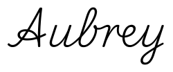 aubrey签名范例