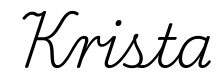 krista签名范例