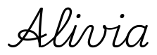 alivia签名范例