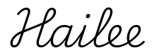 hailee签名范例