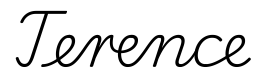 terence签名范例