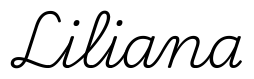 liliana签名范例