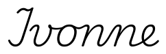 ivonne签名范例