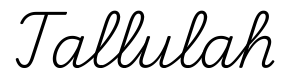 tallulah签名范例