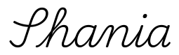 shania签名范例