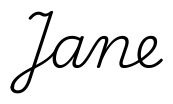 jane签名范例